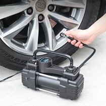On-board cigarette lighter tire electric small car with double 50 cylinder 12v inflator pump Inflator Acceleration Machinery