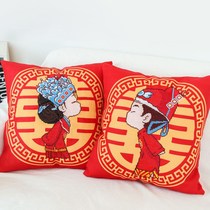 Embroidery pillow sleeve embroidery new line embroidered married couple a pair of living room embroidery simple