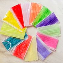 Color mask Colorful mask Disposable protective rainbow mask package ins