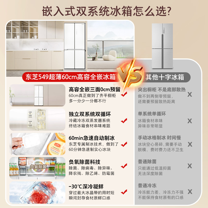 东芝GR-RF549WI-PM165冰箱图片