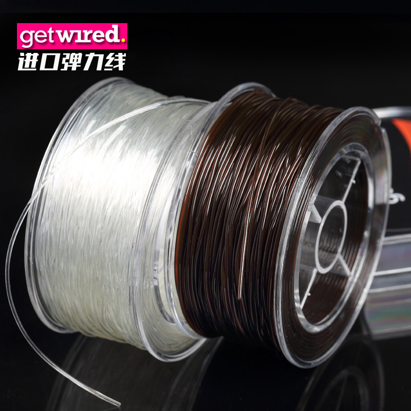 Import transparent crystal handstring rope elastic cord Japanese text Play in hand to wear string of beads Buddha bead Tightness Bull Leather Fascia Wear Resistant