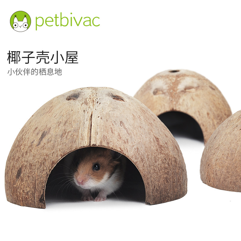Hamster Nest Coconut Shell Hideaway House Landscaping Villa Small House Golden Bear Hedgehog Totoro Guinea Pig Toys