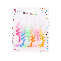 Internet celebrity retro colorful letters happybirthday polka dot spiral circle small candle INS style birthday party