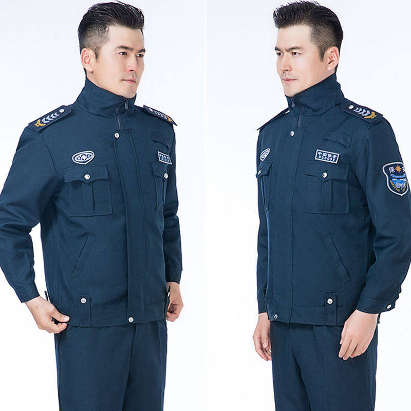 2011-style dark green security spring and autumn clothing suit zipper property guard duty clothing zipper security tooling