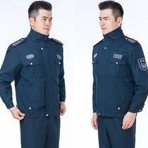 2011-style dark green security spring and autumn suit zipper type property guard duty uniform zipper type security tooling