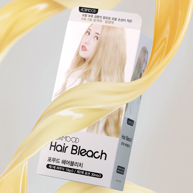 South Korea's 4ORMOOD skin foam bleaching agent bleaching and fading agent pure plant does not hurt hair 3 times the effect of dyeing at home