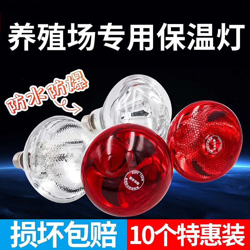 智牧人保温灯猪用小鸡取暖灯泡育雏保温灯养殖场专用红外线畜牧用