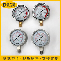 Seismic pressure gauge hydraulic fittings stainless steel hydraulic oil gauge 60 100 160 250mpa radial oil pressure gauge