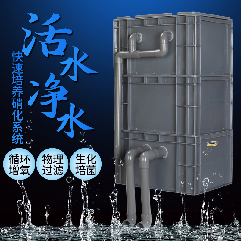 Turtle tank round fish tank filter small turnover box filter box diy drip box self-made upper filter