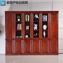 Office Furniture Filing Cabinet Wood Office Bookcase Paint Solid Wood Sticking Leather Information Cabinet Locker file cabinet
