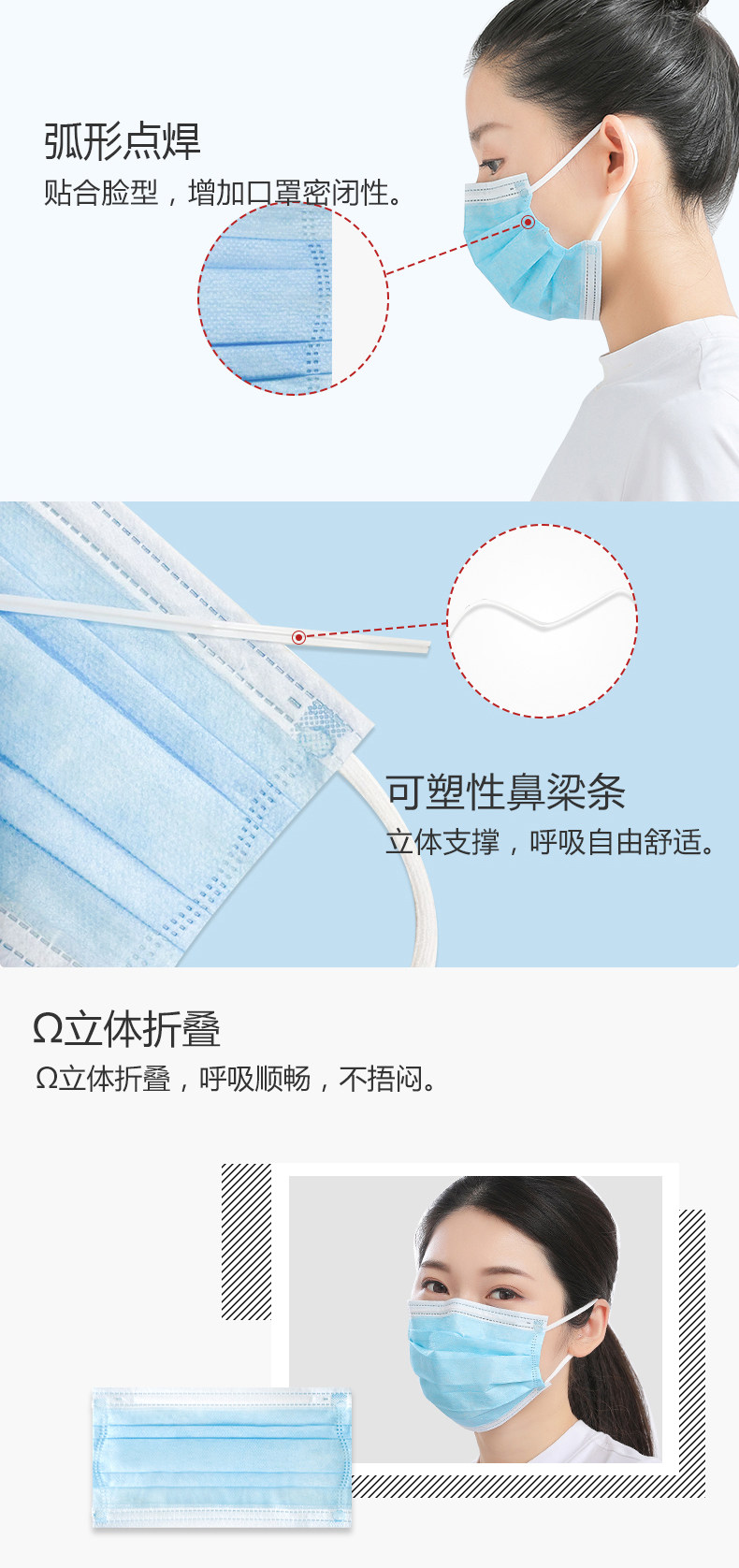 医麦德 一次性医用口罩 50只 图5