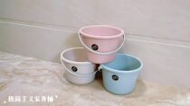 Thick portable bucket plastic household large and small dormitory bathroom laundry storage round Bucket Car Wash storage bucket