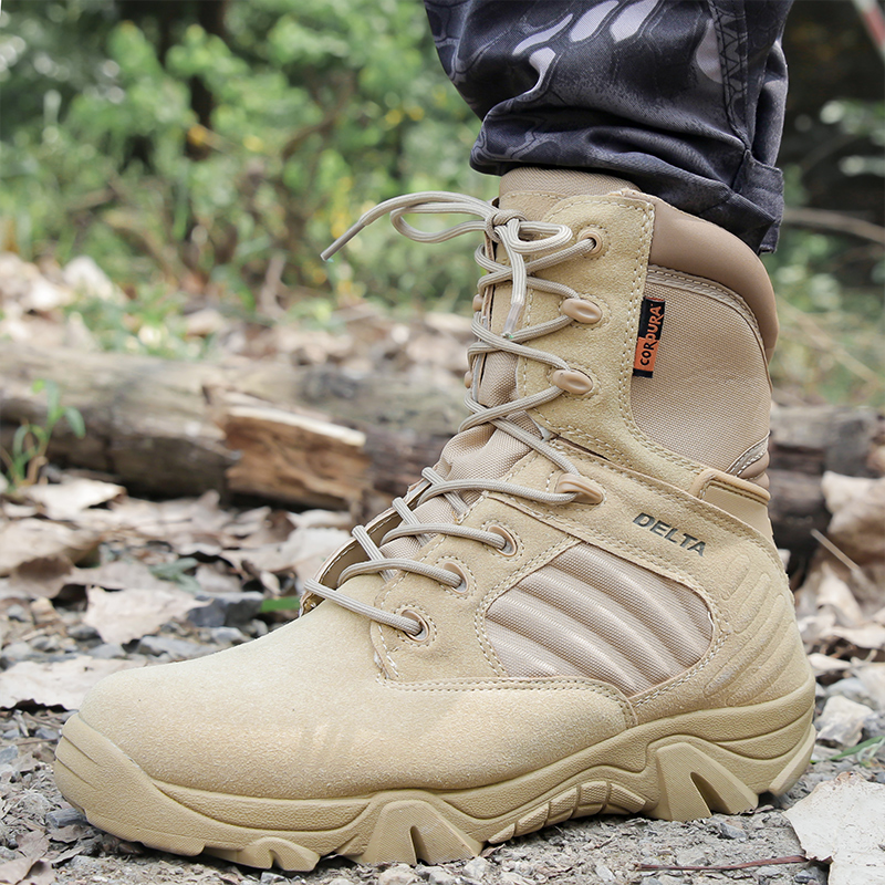 High Cylinder Mountaineering Shoes Men's Hiking Waterproof Footwear Outdoor Sport Climbing Hills Non-slip Breathable Light Combat