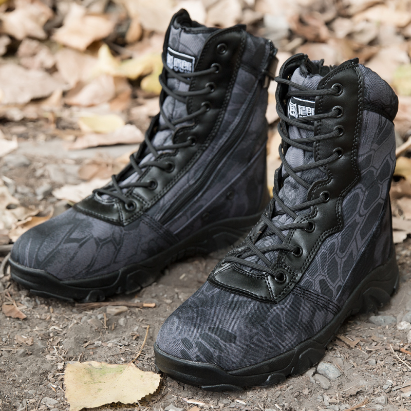 Climbing shoes men's outdoor sports waterproof and non-slip hiking shoes Summer climbing Mountain breathable women wear light special work combat boots