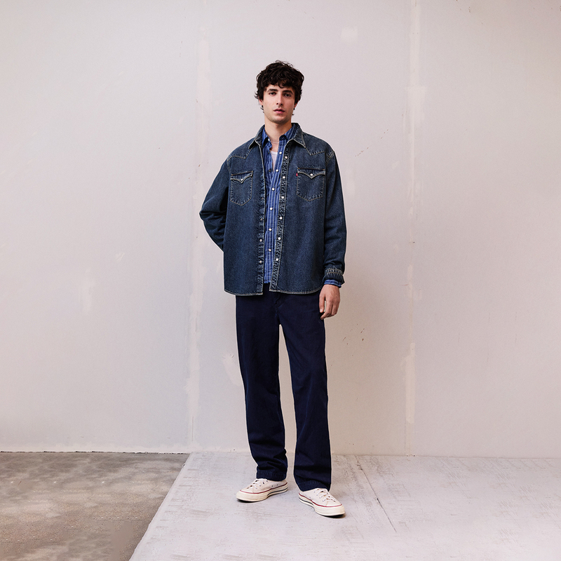 Levi'Slevi'S25Th Autumn/Winter Men's Casual Regular Shoulder Denim Shirt 85744-0103