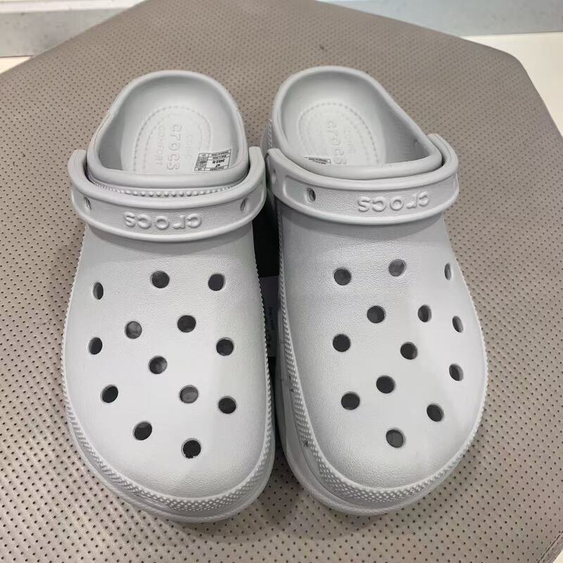 Tan Jianci's Same Style Crocs Retro Little Whale Clogs for Outdoor Wear, Thick-Soled Sandals for Women | 206302