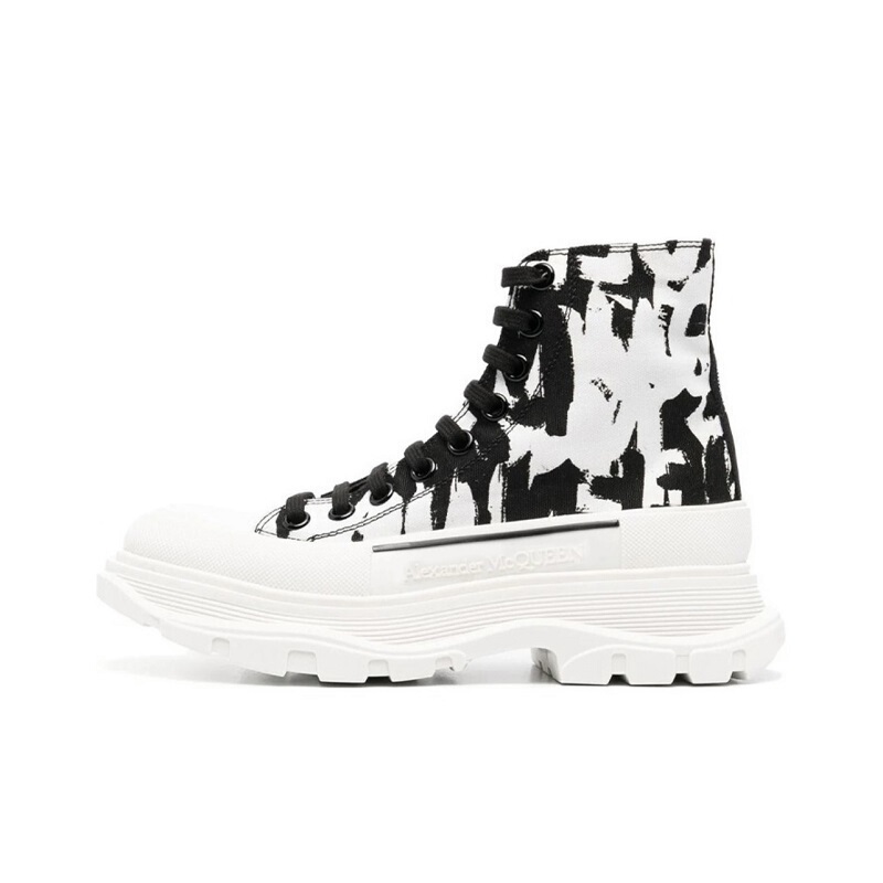 Alexander Mcqueen Women's Casual Shoes Graffiti Print Platform Shoes 708089-W4Tg4 Alexander Mcqueen Women's Casual Shoes Graffiti Print Platform Shoes 708089-W4Tg4
