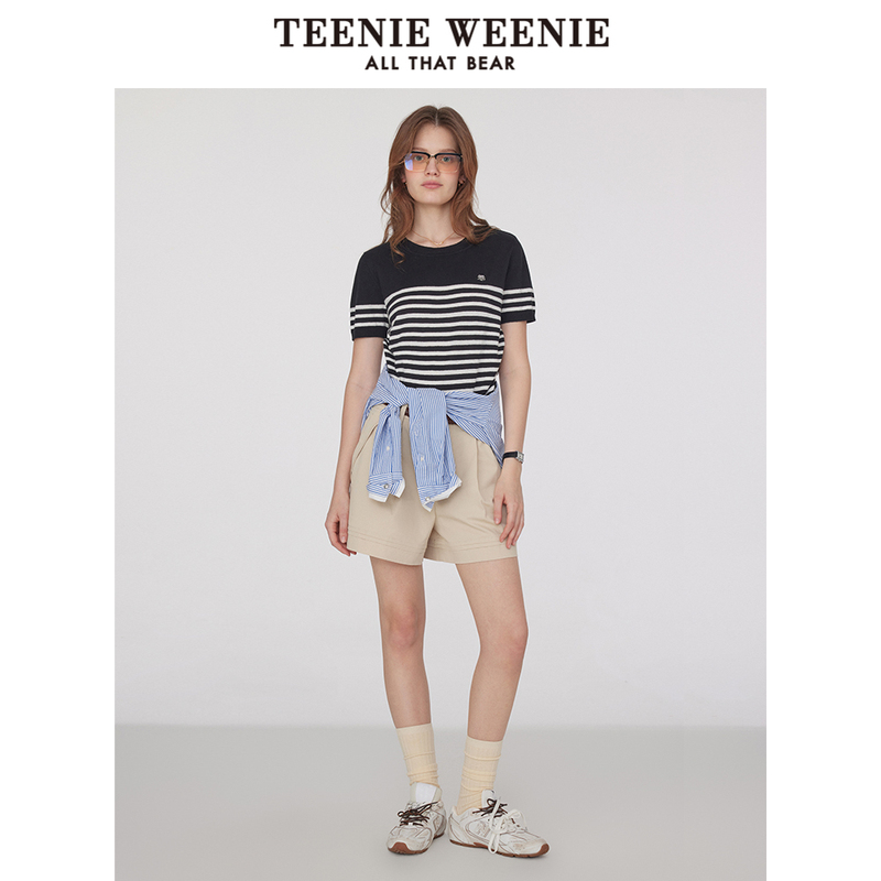 Teenieweenie Women's Shorts, Fashionable British Casual College Commuter Pants Teenieweenie Women's Shorts, Fashionable British Casual College Commuter Pants