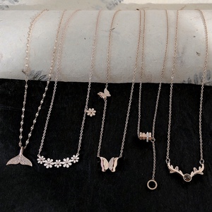 小蛮腰不掉色小众设计感锁骨链