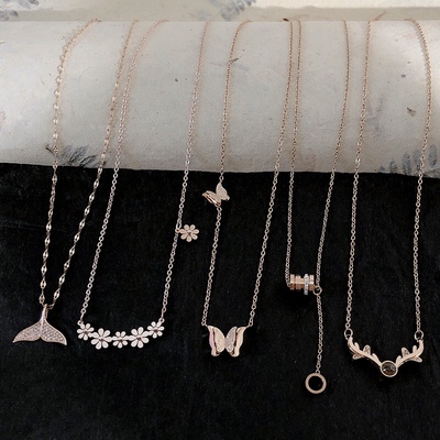 小蛮腰不掉色小众设计感锁骨链