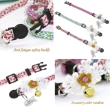 Чокер с колокольчиком, безопасный колокольчик, многоцветная защитная защитная застежка с застежкой, кот, домашний питомец, делается под заказ