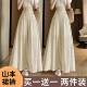 ຄົນອັບເດດ: Yamamoto Casual Wide Leg Pants ຂອງແມ່ຍິງ 2025 Summer New ແອວສູງບາງໆ Drape Loose Skirt Pants