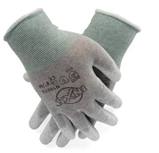 Saidite N10575 Carbon wire PU coated gloves grey breathable abrasion resistant and tear-resistant