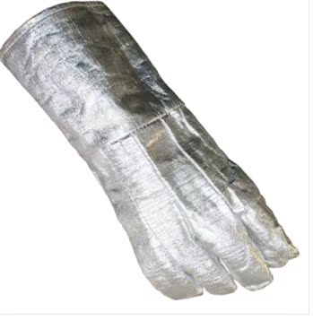Siliette 6003 aluminum foil five fingers resistant to 1000 ° C high temperature gloves 38CM