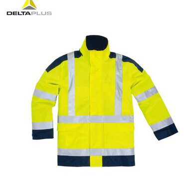 Deir Tower Work Coat Fluorescent Waterproof Rain-Proof Fashion Outdoor Winter Traffic Yellow Warm Clothing Anti-Chill Wear