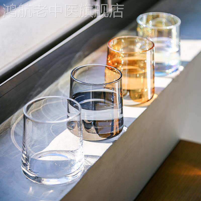 Net red water cup in household high-color glass whisky cup soft sister tea cup set