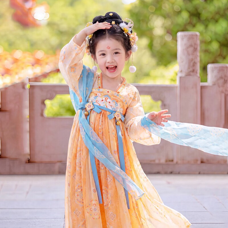 Mid-Autumn Festival Hanfu for Girls, Spring and Autumn Traditional Style Costume for Children, 2026 New Model, New Chinese Style, Stunning and Ethereal Princess Dress Mid-Autumn Festival Hanfu for Girls, Spring and Autumn Traditional Style Costume for Children, 2026 New Model, New Chinese Style, Stunning and Ethereal Princess Dress