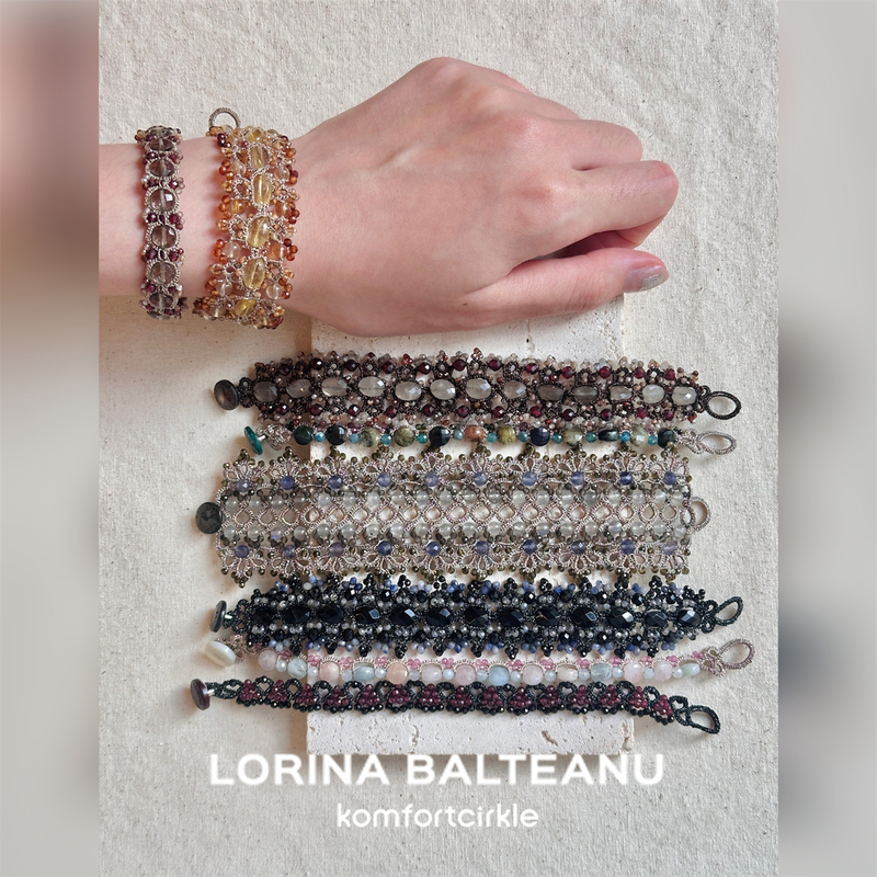 Lorina Bracelet, French Hand-Woven Beaded Thread, Wide-Edged Lace, Niche High-End Accessible Luxury Wrist Accessory Lorina Bracelet, French Hand-Woven Beaded Thread, Wide-Edged Lace, Niche High-End Accessible Luxury Wrist Accessory