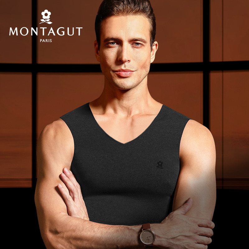 Dream delicate silk duvest indefinite warm vest men plus velvet lingerie cashmere fever and shoulder winter