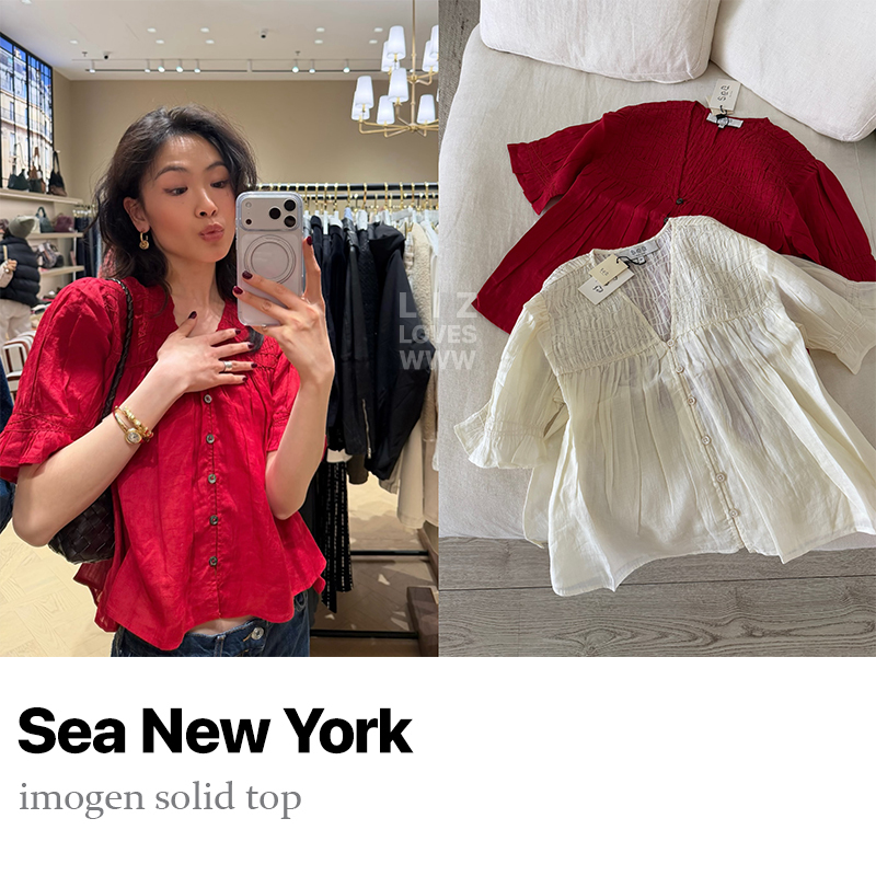 Liz|Sea New York 26 New V-Neck Short-Sleeve Shirt Liz|Sea New York 26 New V-Neck Short-Sleeve Shirt