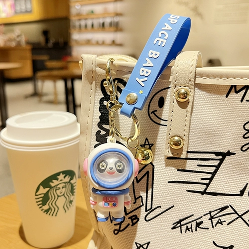 Космонавт, изысканный брелок, ювелирное украшение, талисман, подвеска, фигурка, ключи от машины, украшение на сумку, панда