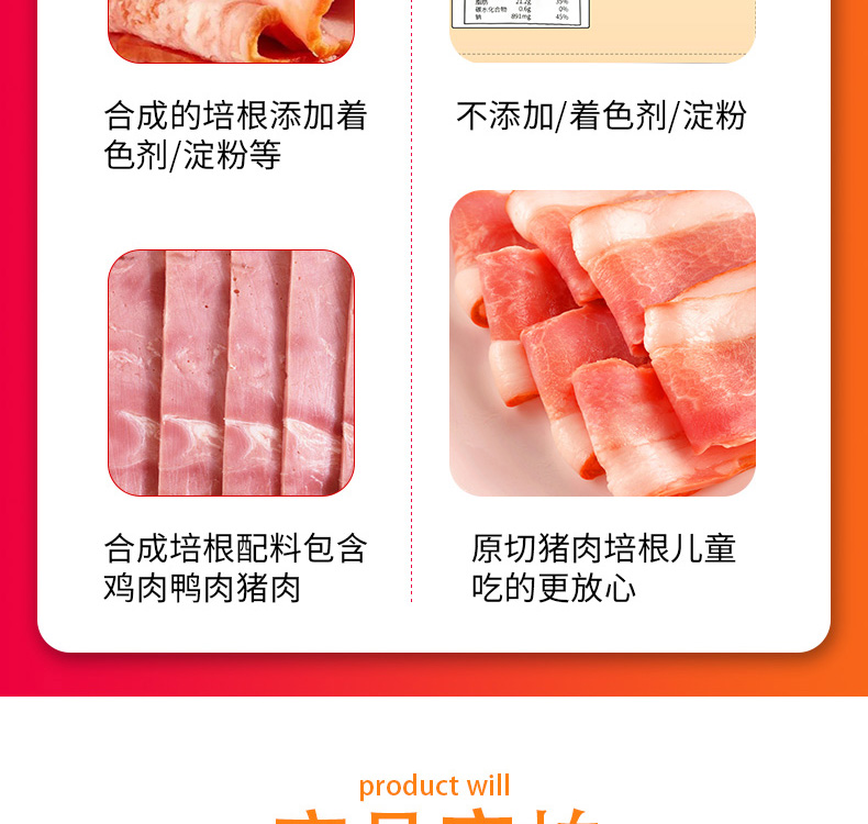 世锦赛肉类供应商 大红门 原切猪肋肉培根 4斤 图8