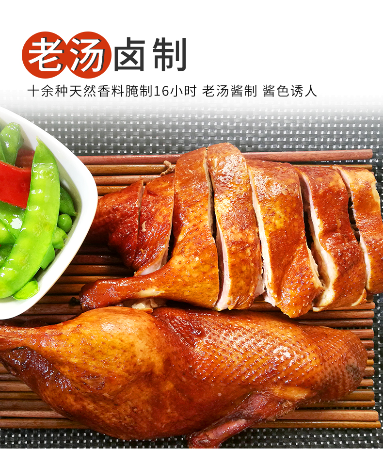 世锦赛肉类供应商 大红门 老北京卤味酱鸭 450g*2只 图5