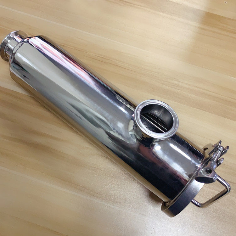 Sanitary grade 304 stainless steel quick fit straight angle filter pipe filter filter filter core 100 mesh 200 mesh
