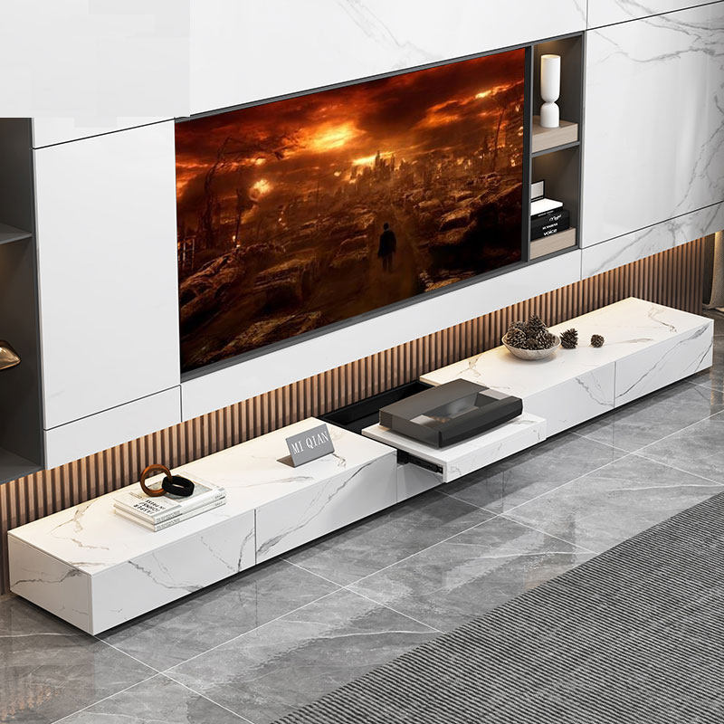Light Lavish Rockboard TV Cabinet Modern Smart Laser Projector Special Video Cabinet Telescopic minimalist minimalist cabinet