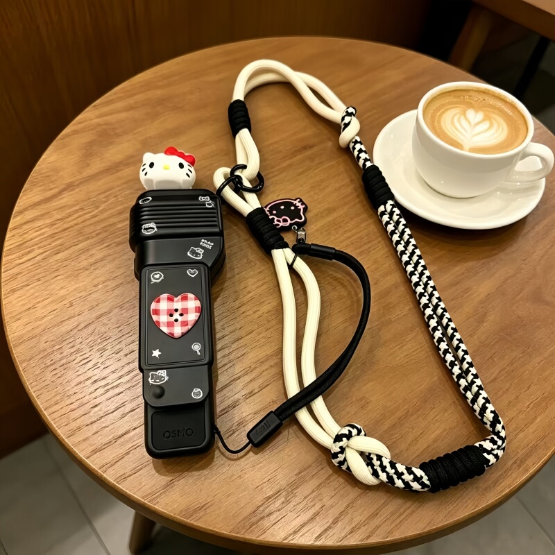 Dji Pocket 4Th Generation Protective Case Can Be Worn Cross-Body, Flip Cover, Kitty Protective Case, Cute Portable Hard Shell Storage Bag