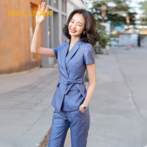 DEECAN high-end female president professional suit 2020 new goddess fan short sleeve dress jewelry store overalls summer