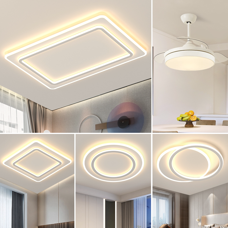 Lighting Combination Whole-House Package Smart Voice-Controlled Eye-Protection Led Ceiling Light Three Bedrooms and Two Living Rooms Modern Minimalist Living Room Light Lighting Combination Whole-House Package Smart Voice-Controlled Eye-Protection Led Ceiling Light Three Bedrooms and Two Living Rooms Modern Minimalist Living Room Light