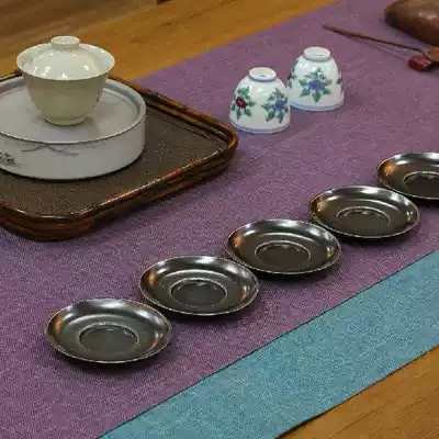 Xianmingtang Japanese antique old saucer kung fu saucer Cup cushion tea cup base tea ceremony zero with tea set accessories
