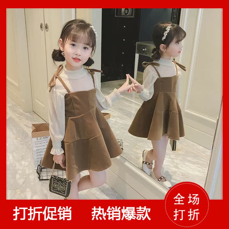 Trẻ em của chiếc váy cô gái váy mùa xuân váy 2020 mới của Hàn Quốc phiên bản của hợp thời trang cô gái thời trang vừa baby công chúa váy thủy triều.