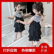 Girls vest váy 2020 trẻ em váy mùa hè mới công chúa váy cô bé không khí vest polka dot váy thủy triều.