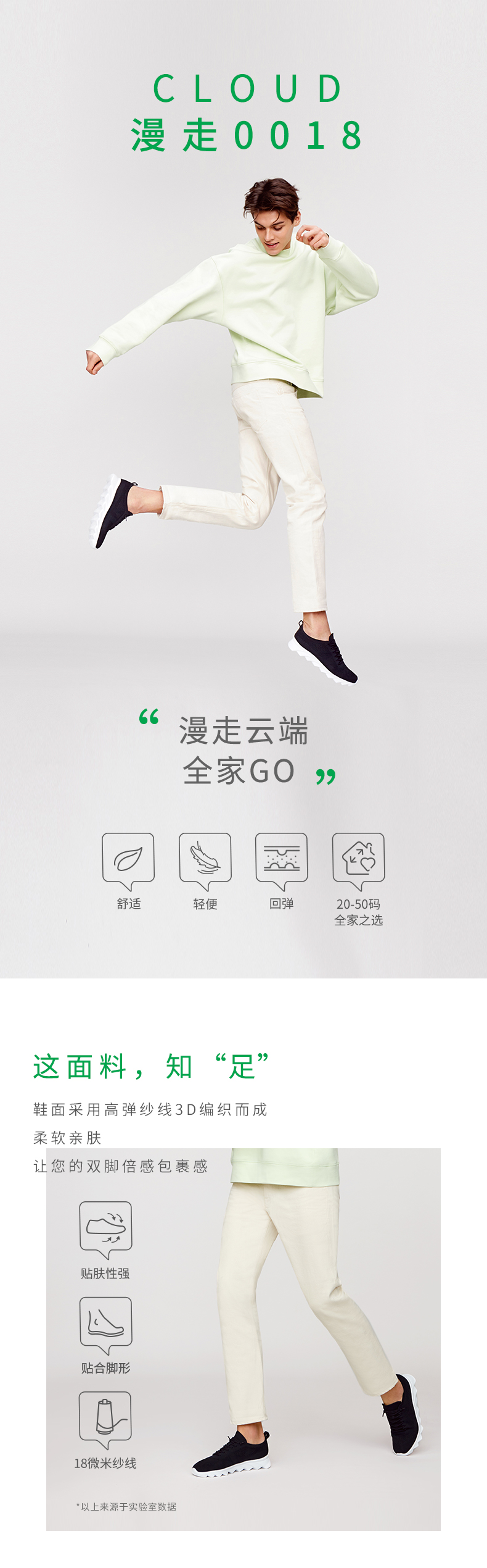 门店同款 多走路 3D无缝编织 高性价比男女健步鞋 图1