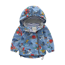 Meanbear Spring and Autumn Boys and Girls New Costume Children Spring and Autumn Wear - proof Weather and Water - proof Strip