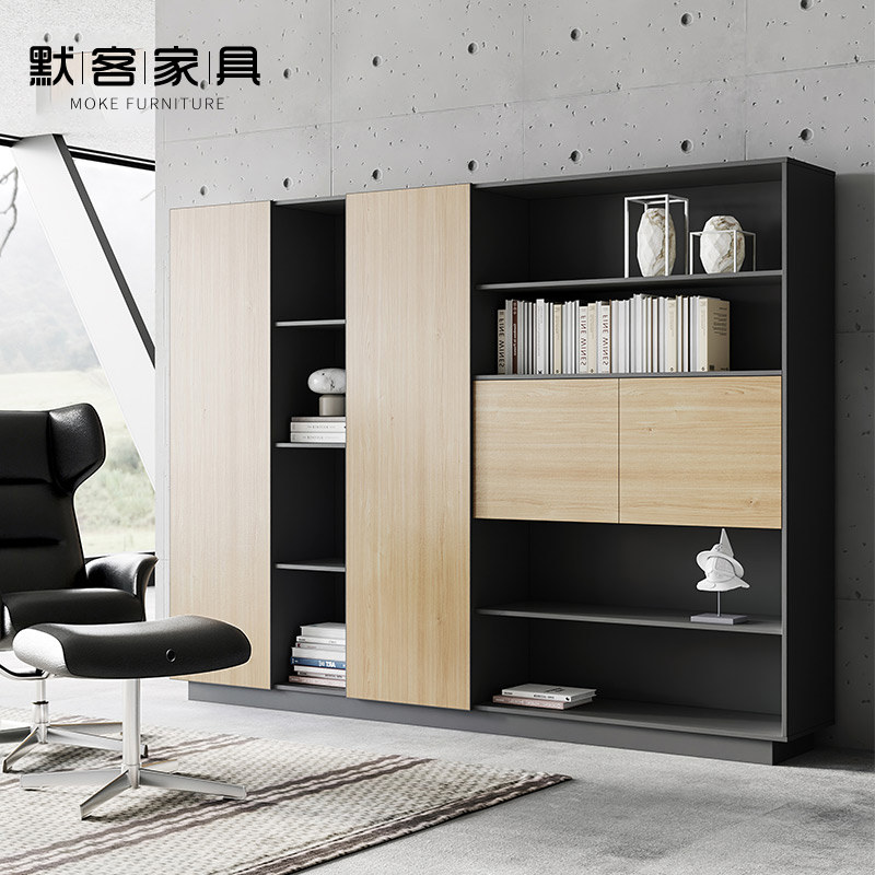 Cabinet Boss Table Matching Bookcase Fashion Bookcase Portfolio Brief Modern Bookcase Industrial Wind Display Containing Cabinet