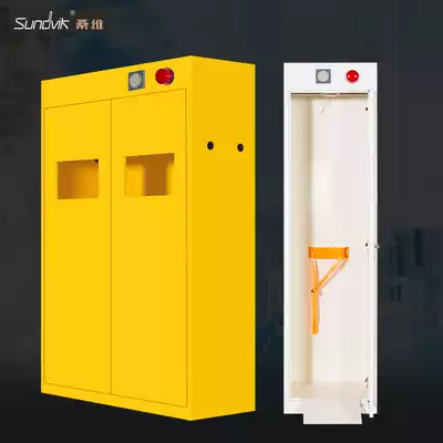 Laboratory explosion-proof gas bottle cabinet double bottle acetylene safety cabinet alarm steel bottle cabinet hydrogen oxygen exhaust storage cabinet