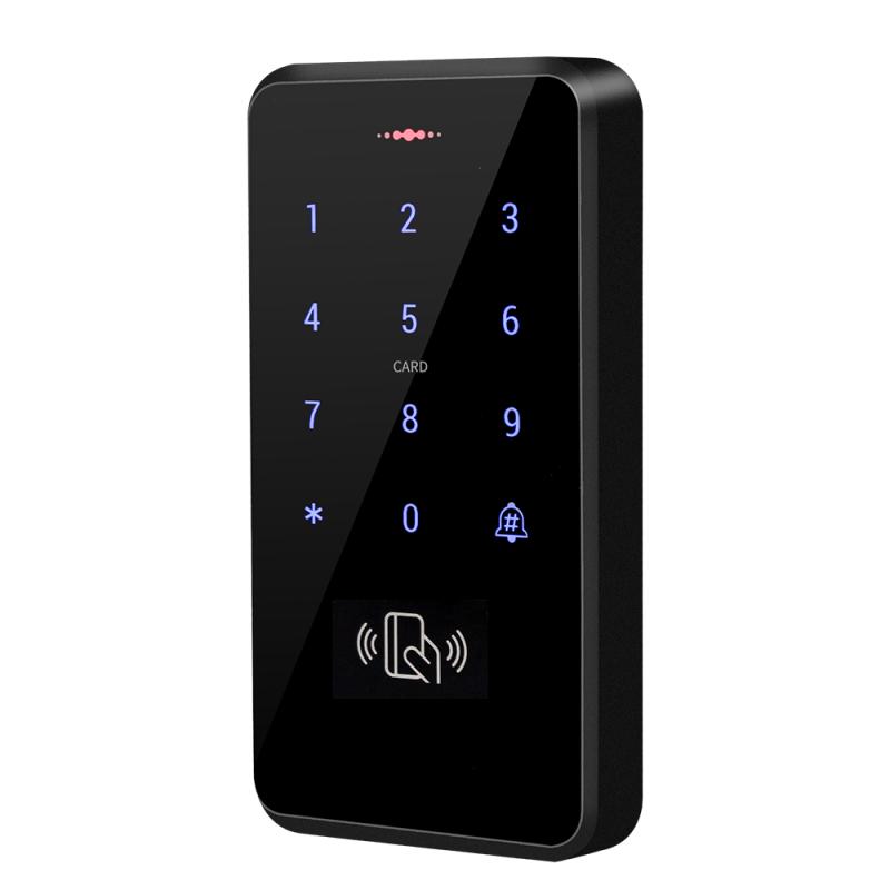 Outdoor waterproof swipe password fingerprint integrated door fasting machine acrylic touch tape backlight large storage user capacity